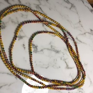 Fabric-covered, rope necklace
